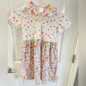 HANNA ANDERSSON Floral collared dress (130cm) girls 8 EUC